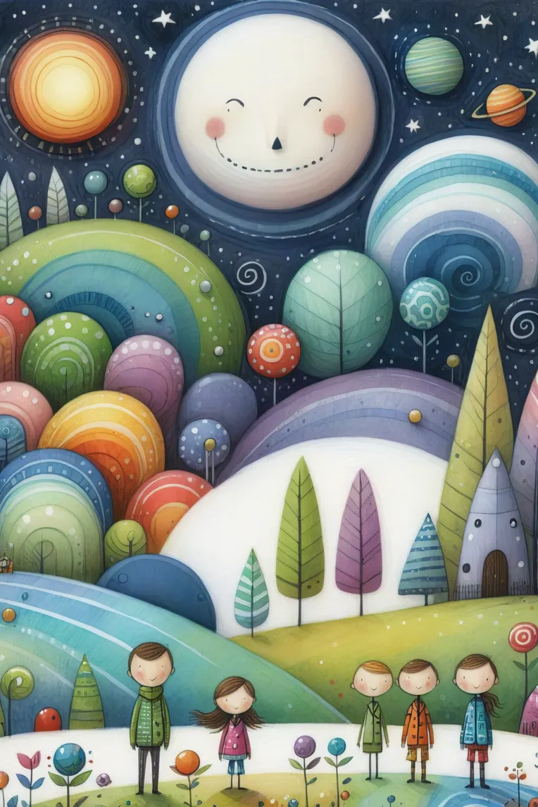 Kids' Illustration,Girl,Style Boost,LoRA,SDXL