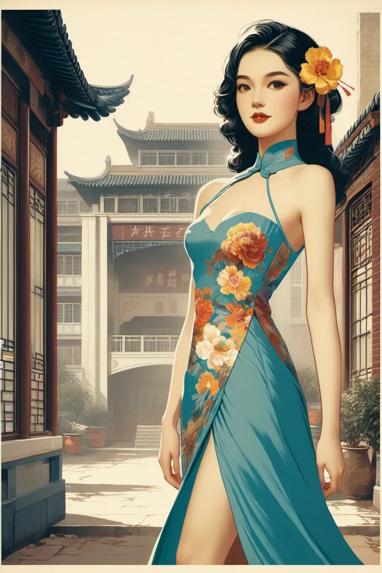 Traditional Painting Media,Girl,Style Boost,LoRA,SDXL