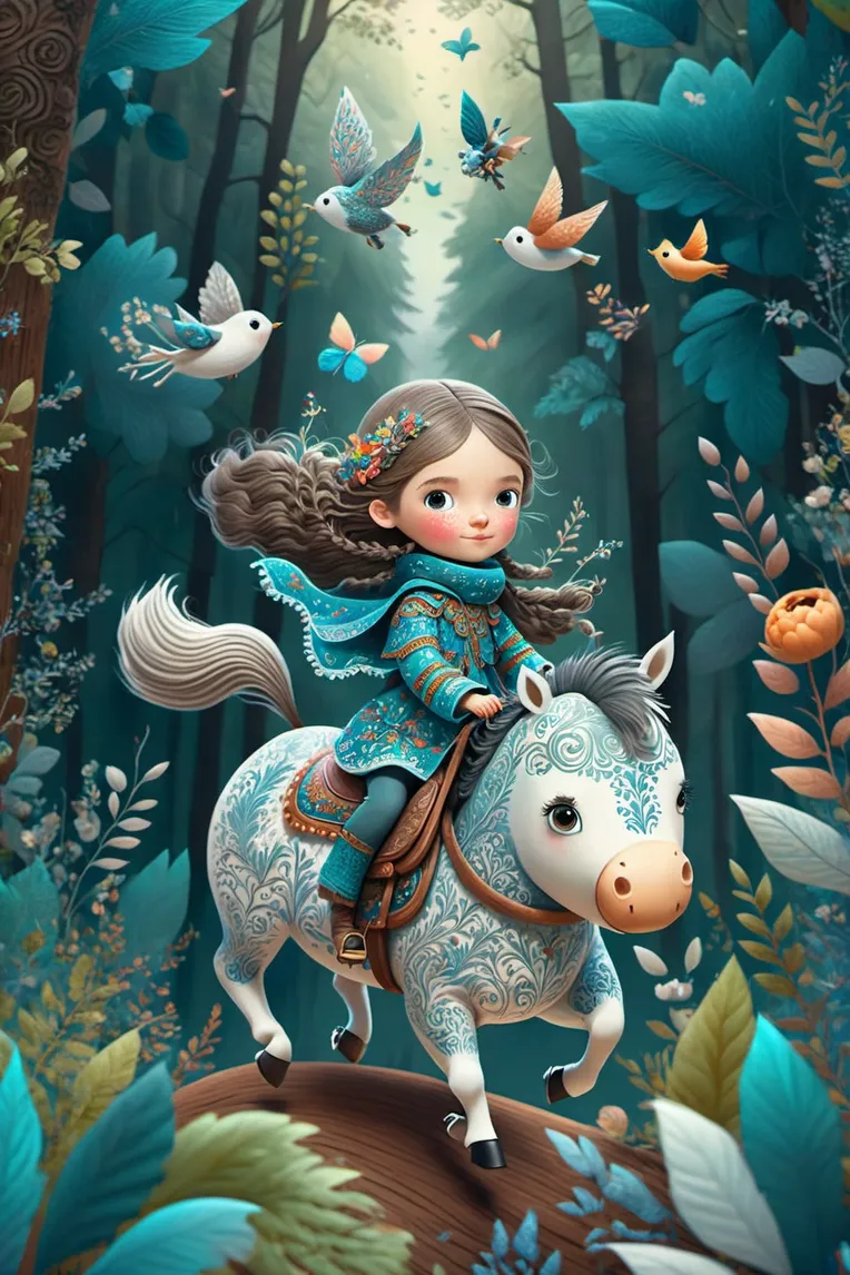 Kids' Illustration,Girl,Style Boost,LoRA,SDXL