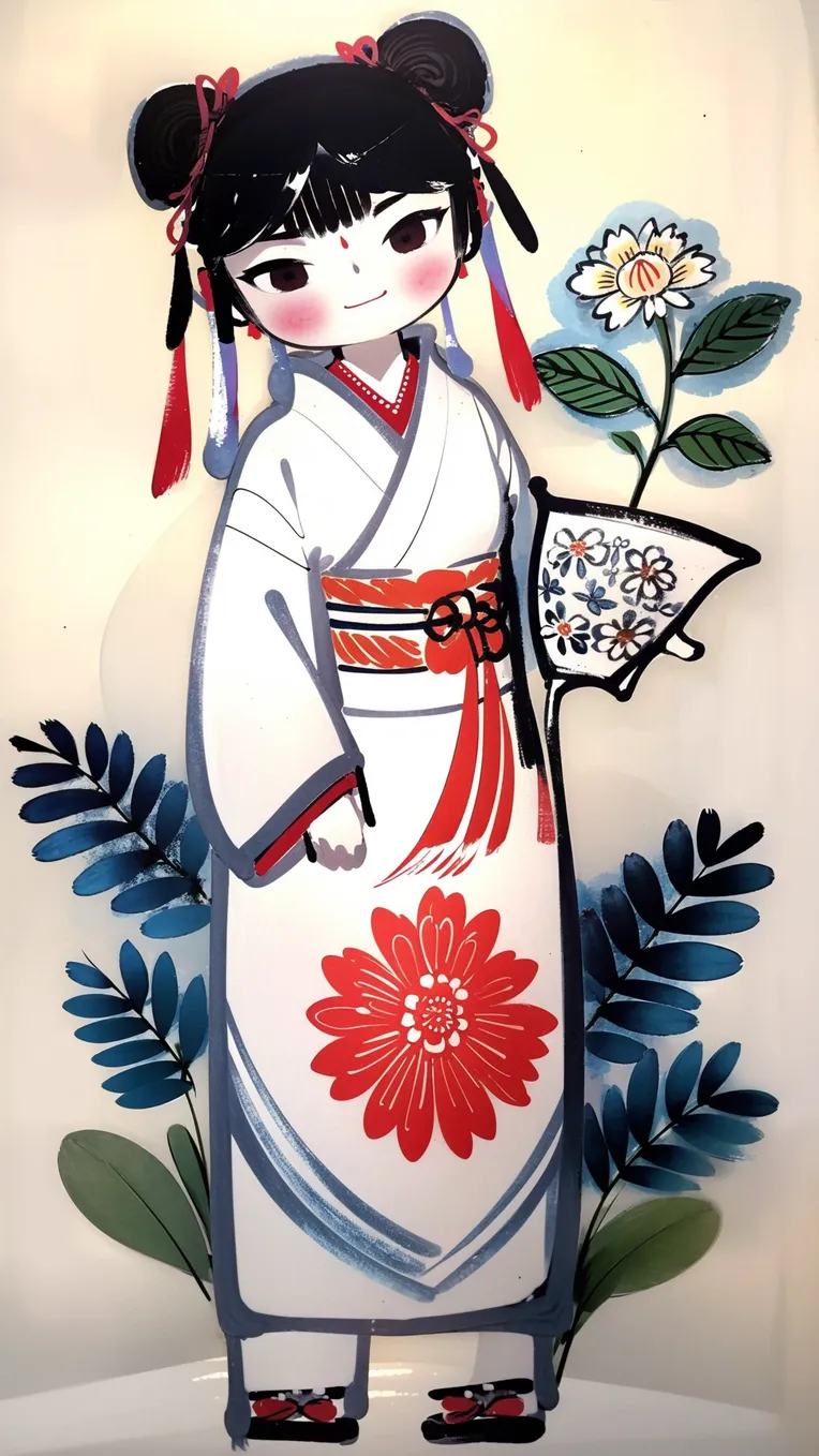 Chinese Style,Traditional Painting Media,Girl,LoRA,SD 1.5