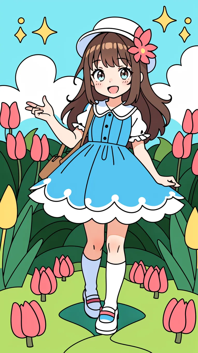 Hand-Drawn,Kids' Illustration,Girl,LoRA,SD 1.5