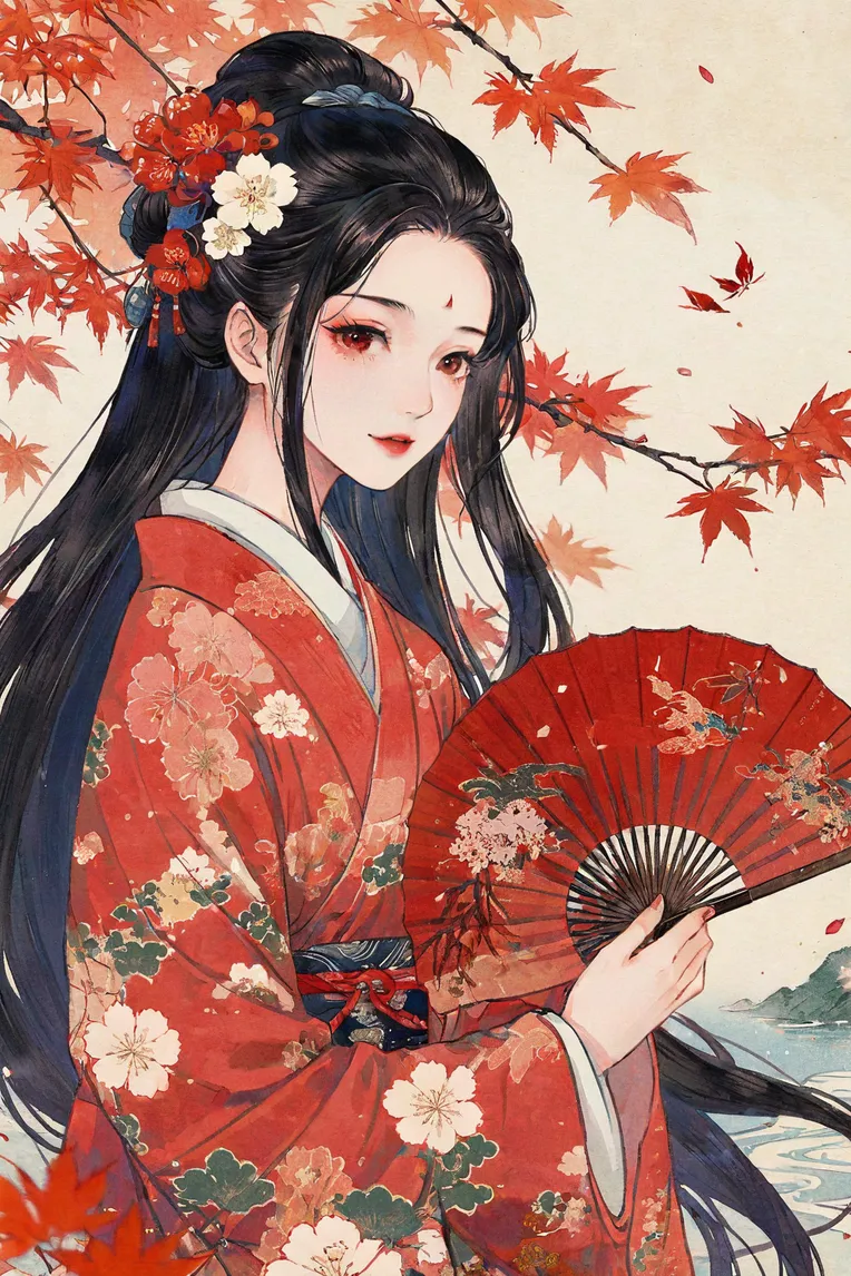 Chinese Style,Traditional Painting Media,Girl,LoRA,SDXL