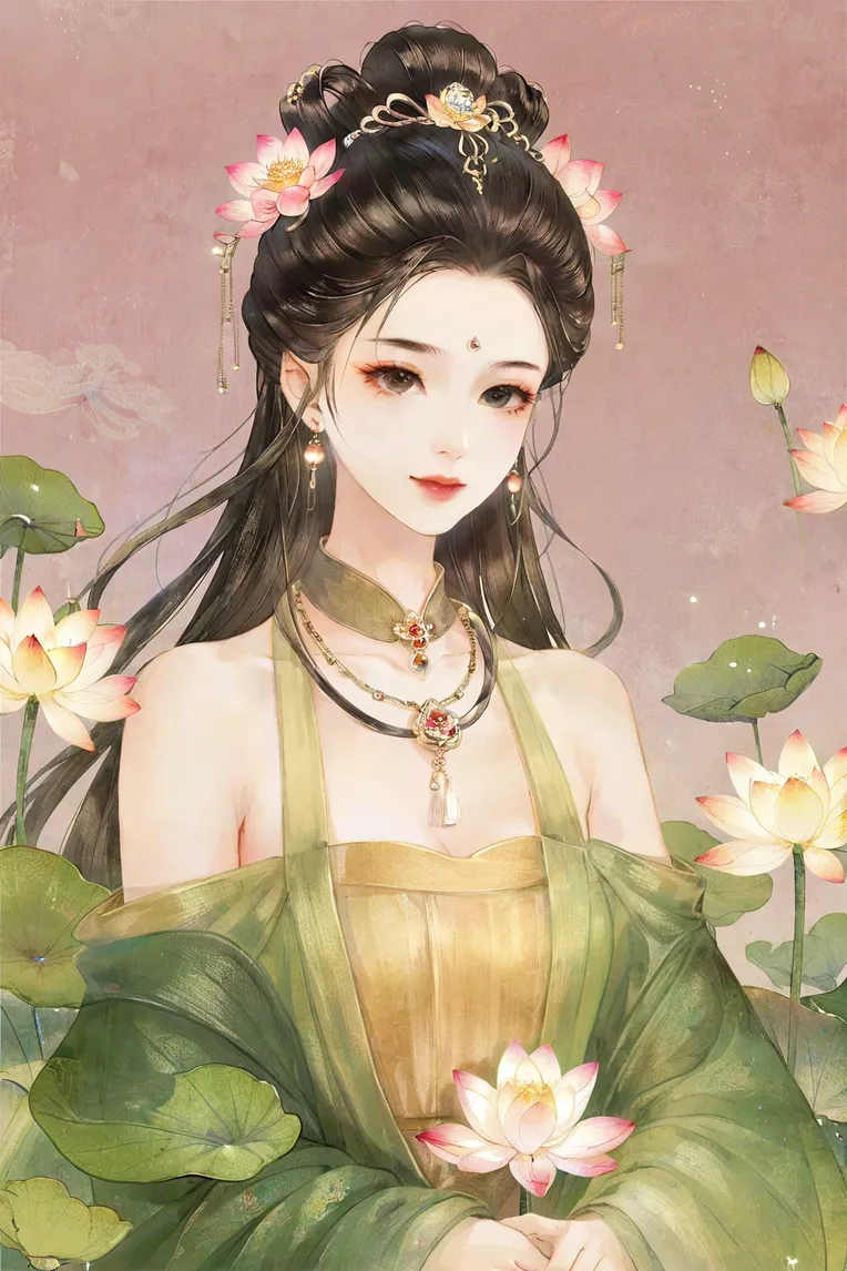 Chinese Style,Traditional Painting Media,Girl,LoRA,SDXL