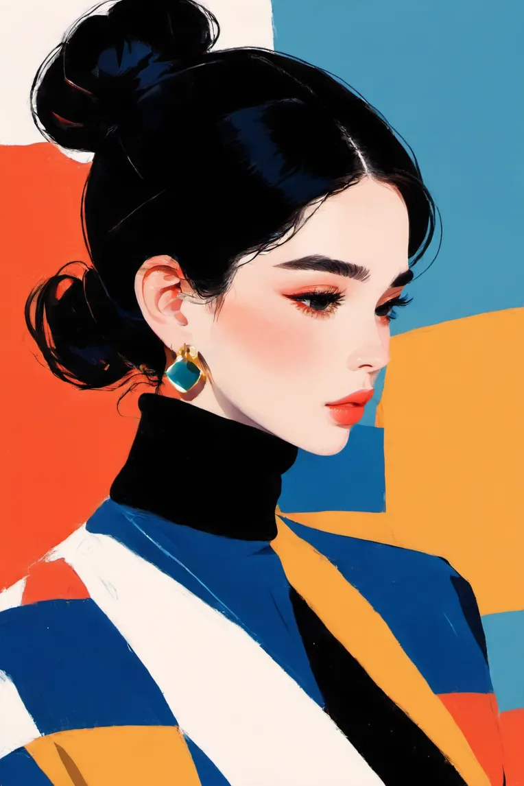 Flat,Hand-Drawn,Traditional Painting Media,LoRA,SDXL