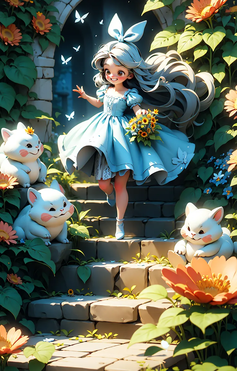 Hand-Drawn,Kids' Illustration,Girl,LoRA,SD 1.5