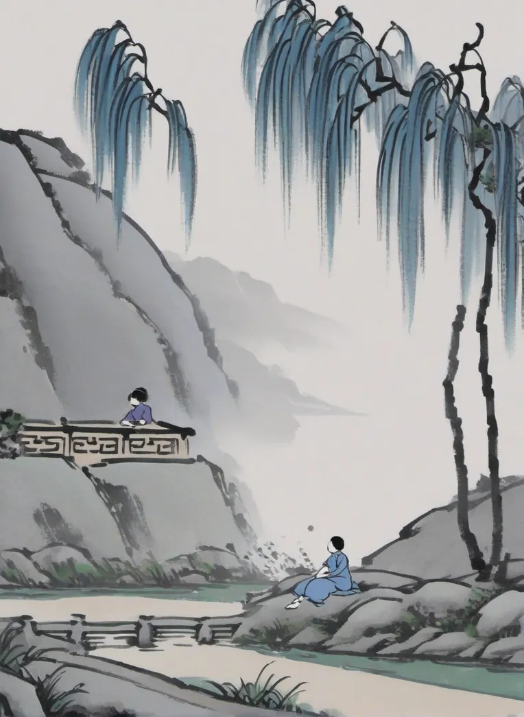 Traditional Painting Media,Style Boost,Landscape,LoRA,SDXL