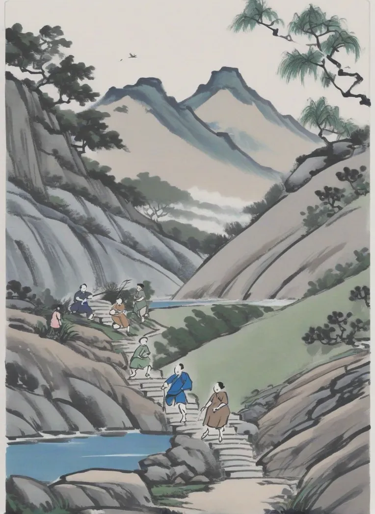 Traditional Painting Media,Style Boost,Landscape,LoRA,SDXL