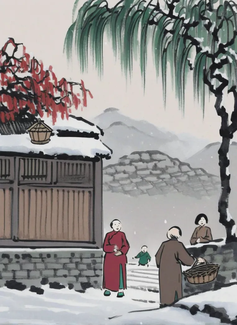 SDXL-中国漫画_趣味的人物，水墨风格近代漫画-LoRA-Echo-Shakker