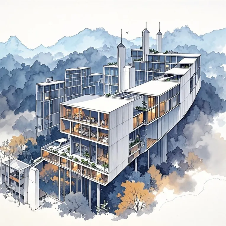 Architectural Design,Building,Style Boost,LoRA,FLUX.1