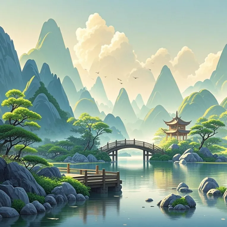 Digital Painting Media,Composition Control,Landscape,LoRA,FLUX.1