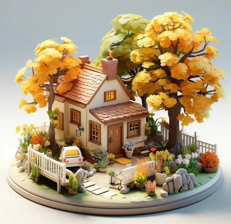 Cartoon style,Digital Painting Media,Building,LoRA,SD 1.5