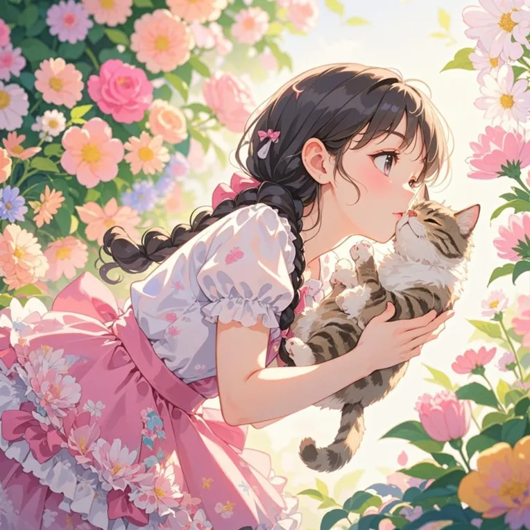 Traditional Painting Media,Girl,Object Enhance,LoRA,FLUX.1