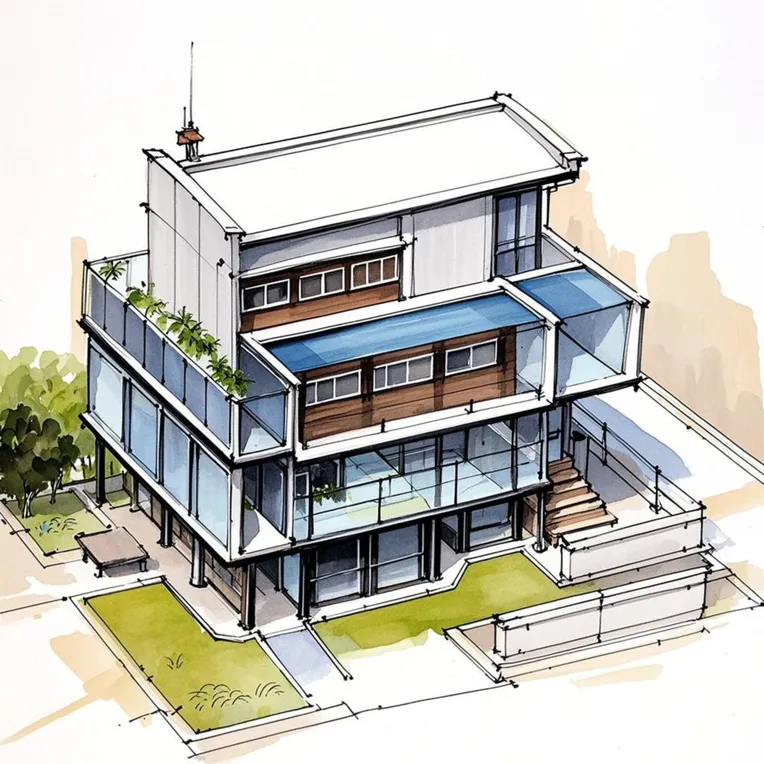 Architectural Design,Building,Style Boost,LoRA,FLUX.1