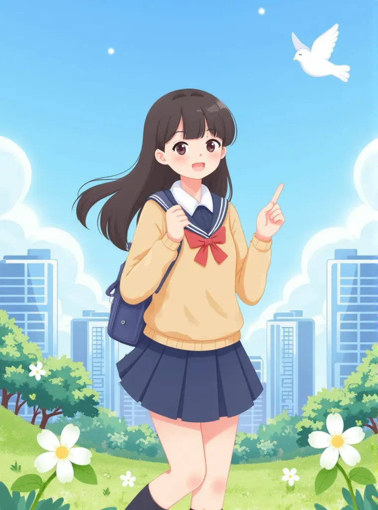 Flat Illustration,Girl,Object Enhance,LoRA,FLUX.1