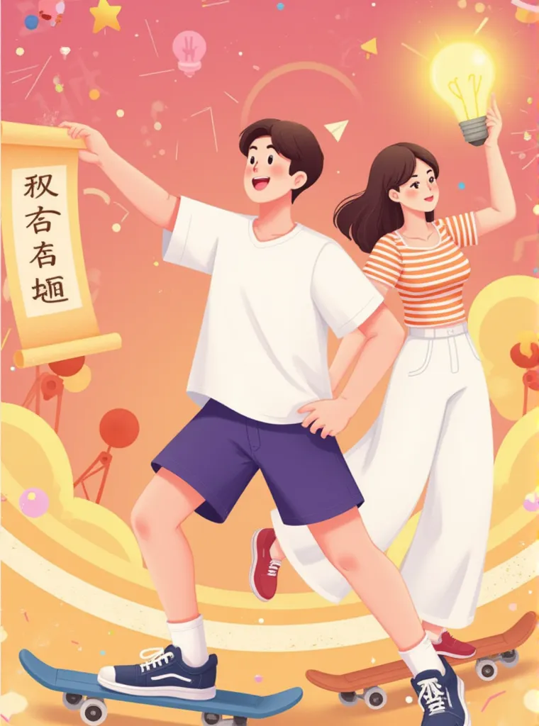 Flat Illustration,Girl,Object Enhance,LoRA,FLUX.1