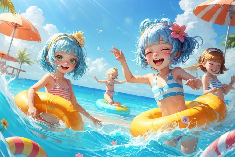 Cartoon style,Anime Scene,Girl,LoRA,SD 1.5