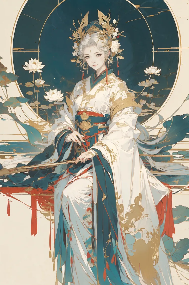 Chinese Style,Traditional Painting Media,Girl,LoRA,SD 1.5