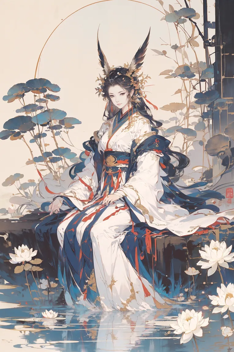 Chinese Style,Traditional Painting Media,Girl,LoRA,SD 1.5