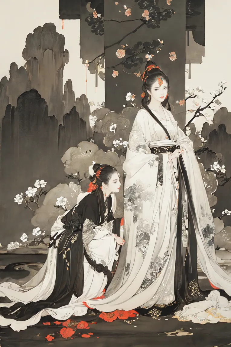 Chinese Style,Traditional Painting Media,Girl,Checkpoint,SD 1.5