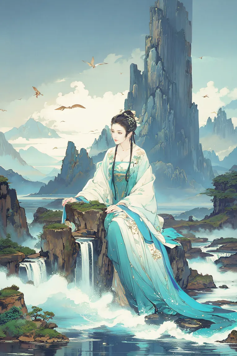 Chinese Style,Traditional Painting Media,Girl,Checkpoint,SD 1.5