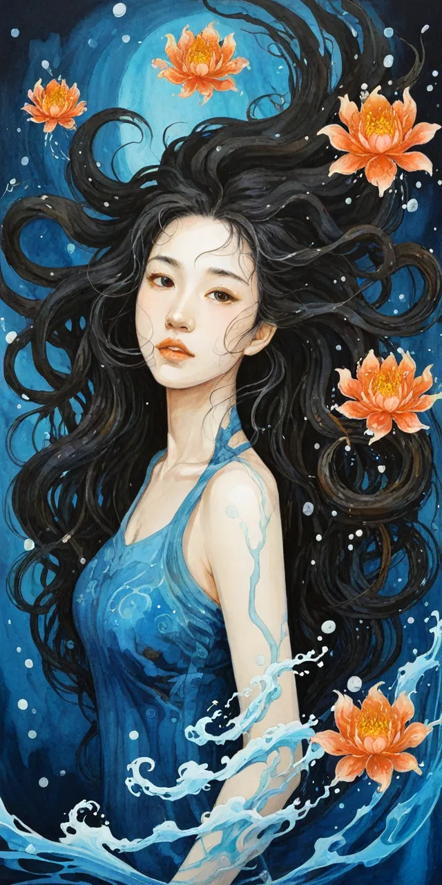 Chinese Style,Traditional Painting Media,Girl,LoRA,SDXL