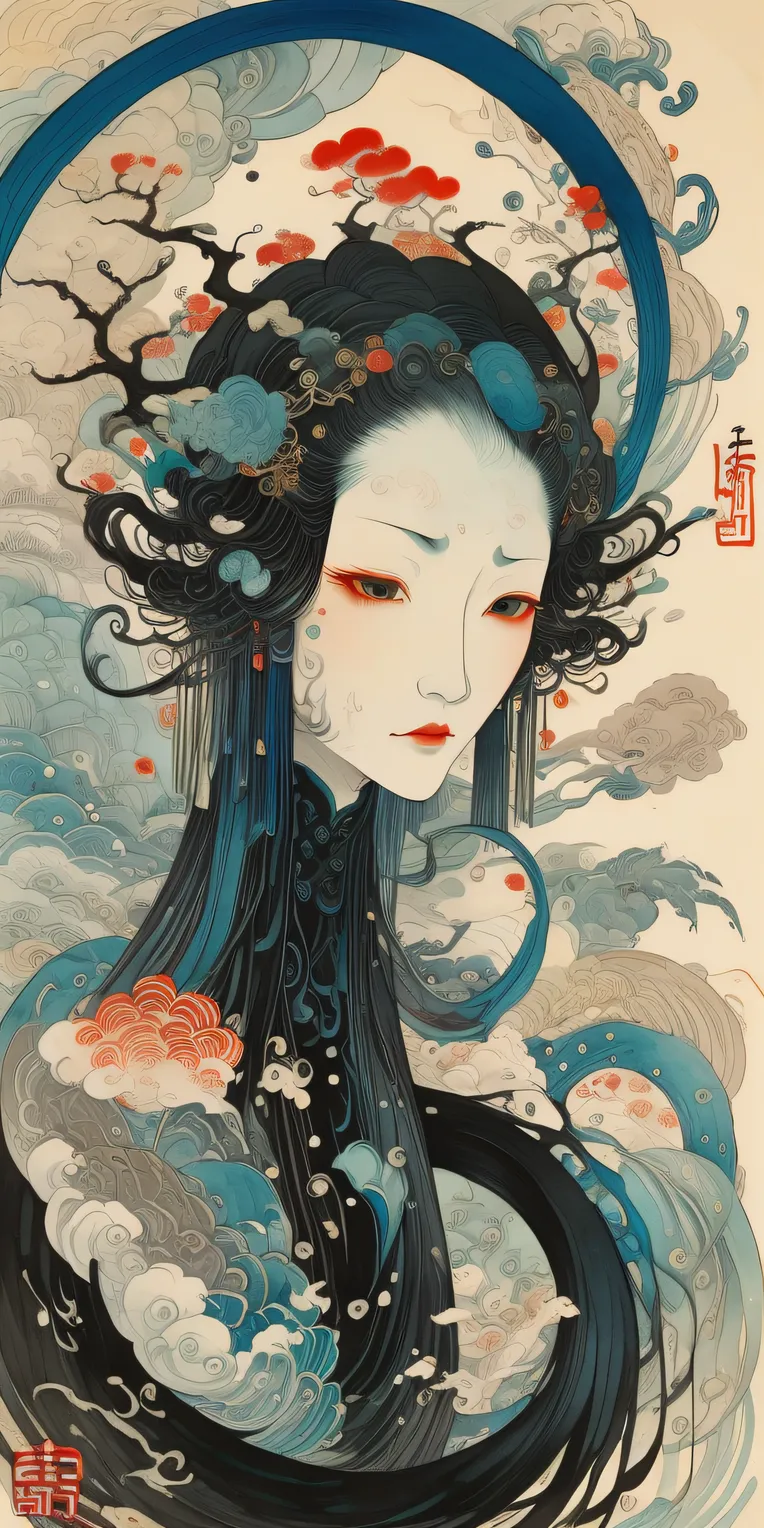 Chinese Style,Traditional Painting Media,Girl,LoRA,SD 1.5