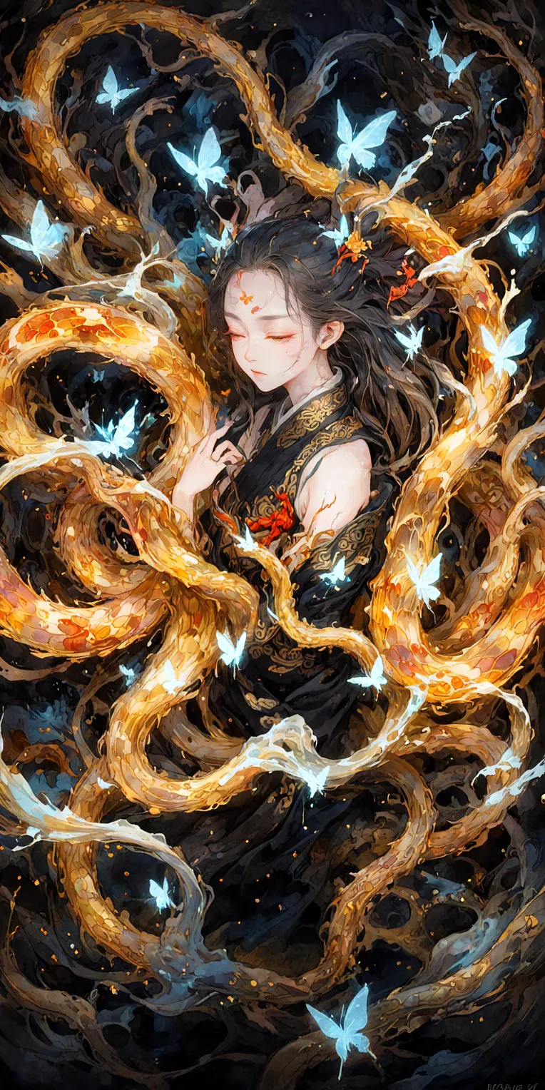 Chinese Style,Traditional Painting Media,Girl,LoRA,SDXL