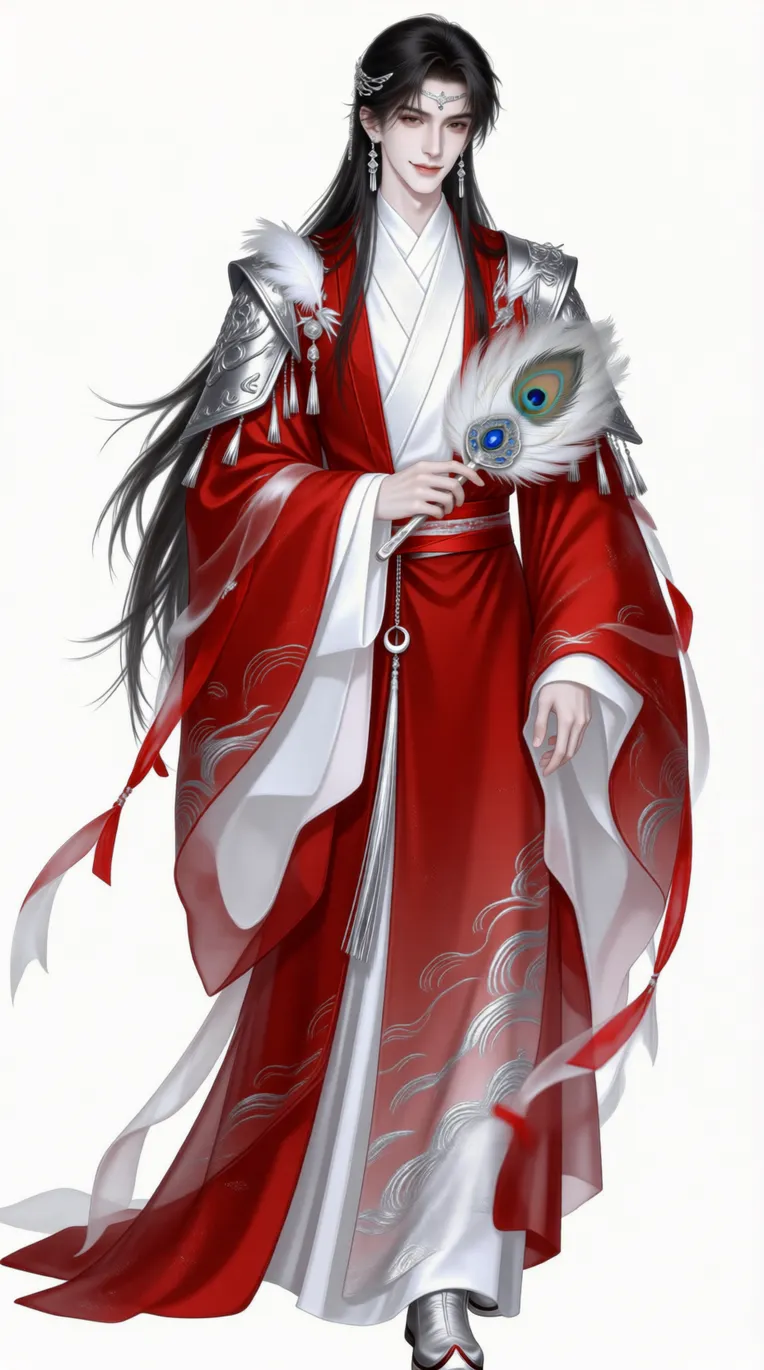 Qwen-image-Nanyin Qianqian-Classic Style Male Character Illustration ...