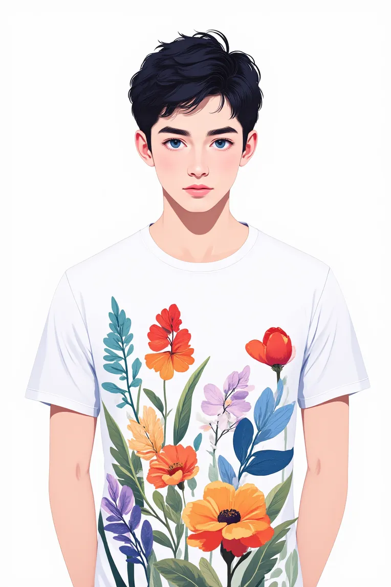 Flat Illustration,Girl,Checkpoint,FLUX.1