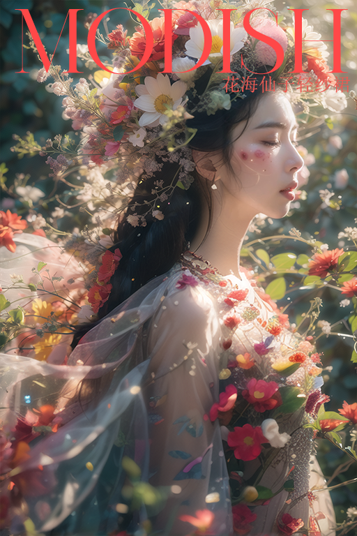 Realistic Photography - Enchanting Fairy in a Light Chiffon Dress
