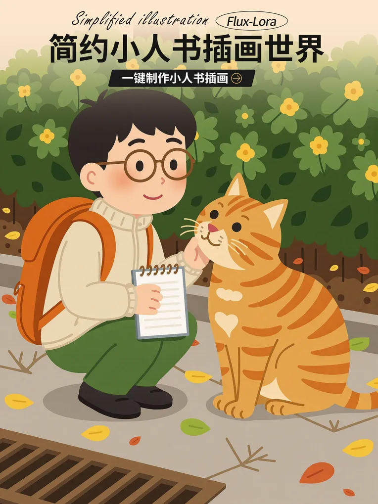 Flat Illustration,Girl,Style Boost,LoRA,FLUX.1