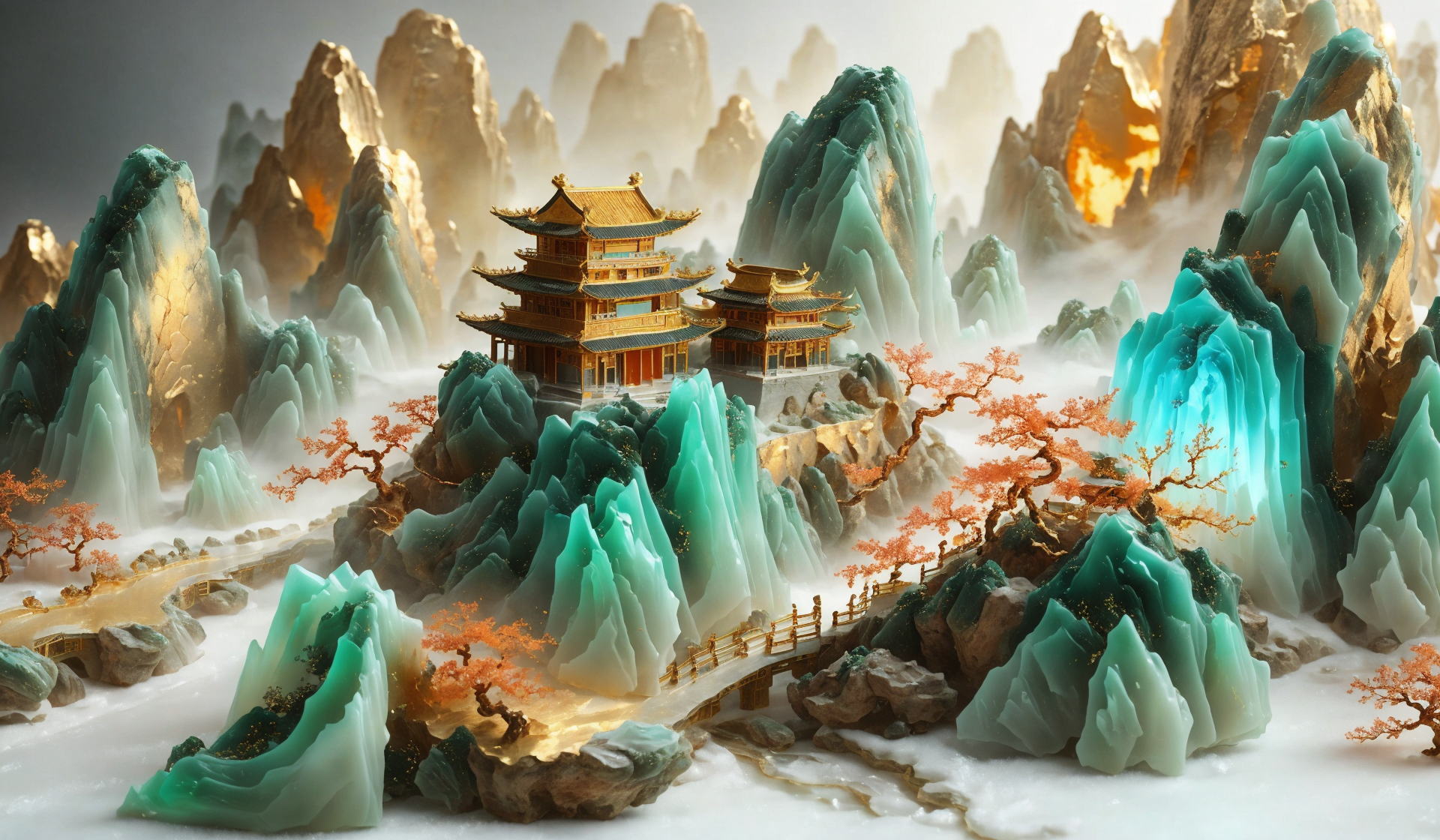 AI绘画-国风山水绘卷|Guofeng Shanshui Emaki-重楼IP视觉-AI绘图-LiblibAI