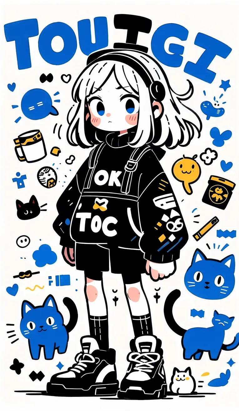 Hand-Drawn,Traditional Painting Media,Girl,LoRA,SD 1.5