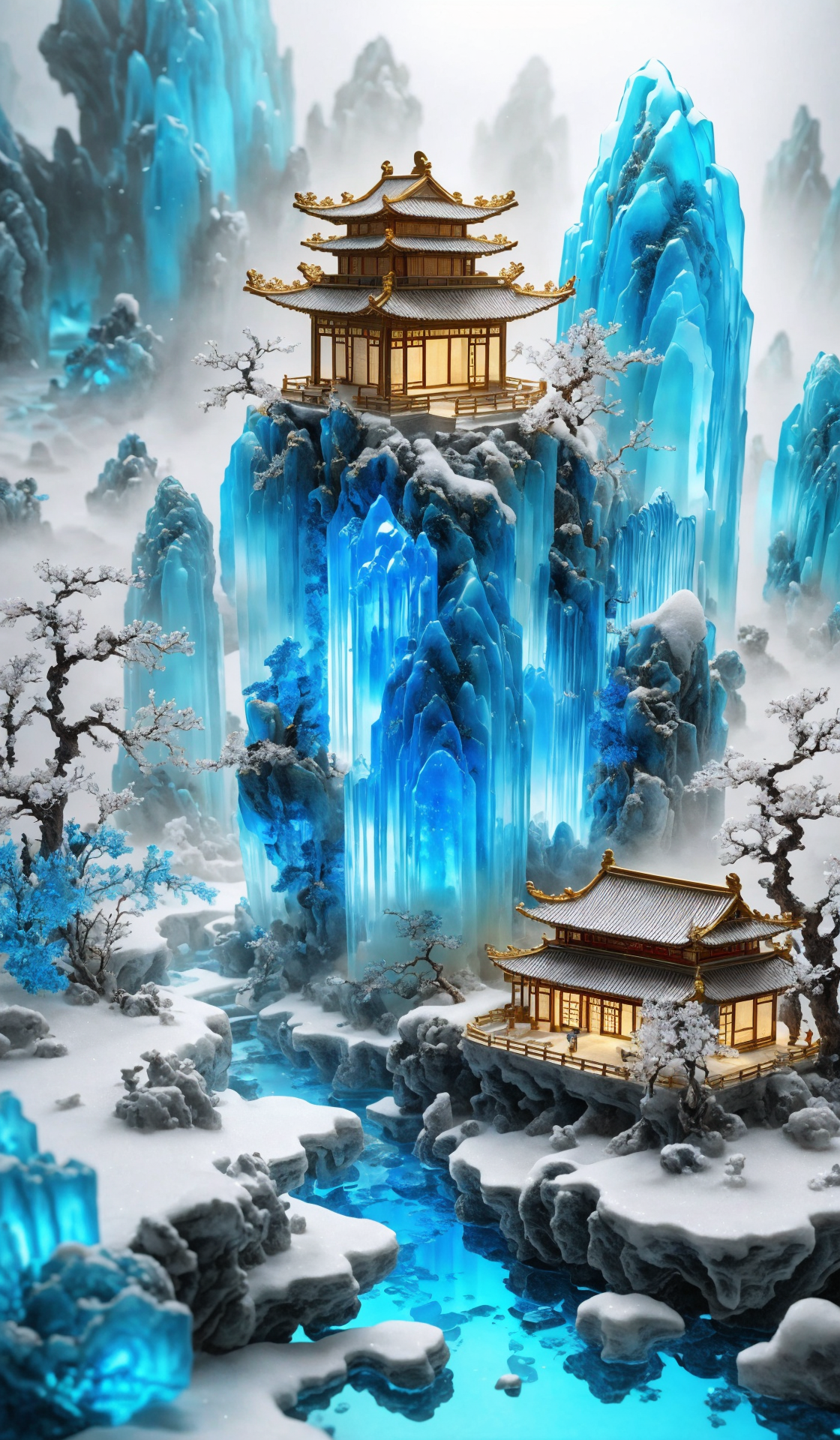 AI绘画-国风山水绘卷|Guofeng Shanshui Emaki-重楼IP视觉-AI绘图-LiblibAI