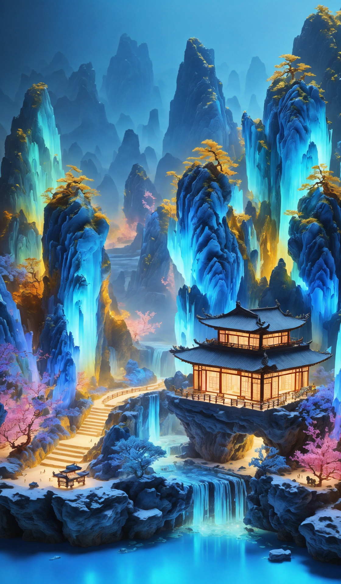 AI绘画-国风山水绘卷|Guofeng Shanshui Emaki-重楼IP视觉-AI绘图-LiblibAI