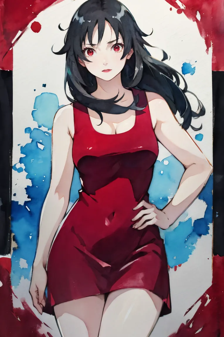 Hand-Drawn,Traditional Painting Media,Girl,LoRA,SD 1.5