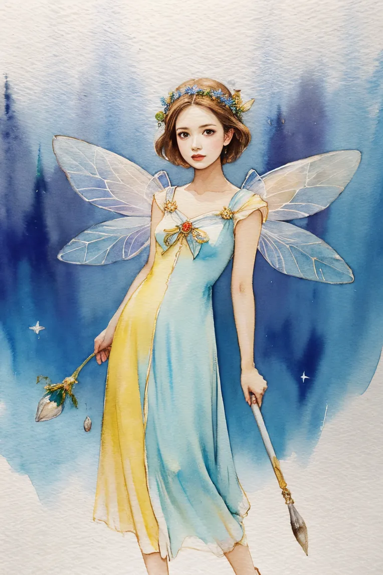 Hand-Drawn,Traditional Painting Media,Girl,LoRA,SD 1.5