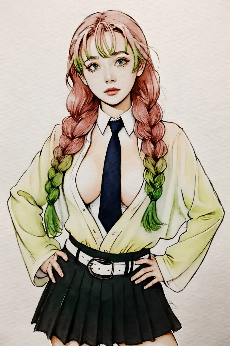 Hand-Drawn,Traditional Painting Media,Girl,LoRA,SD 1.5