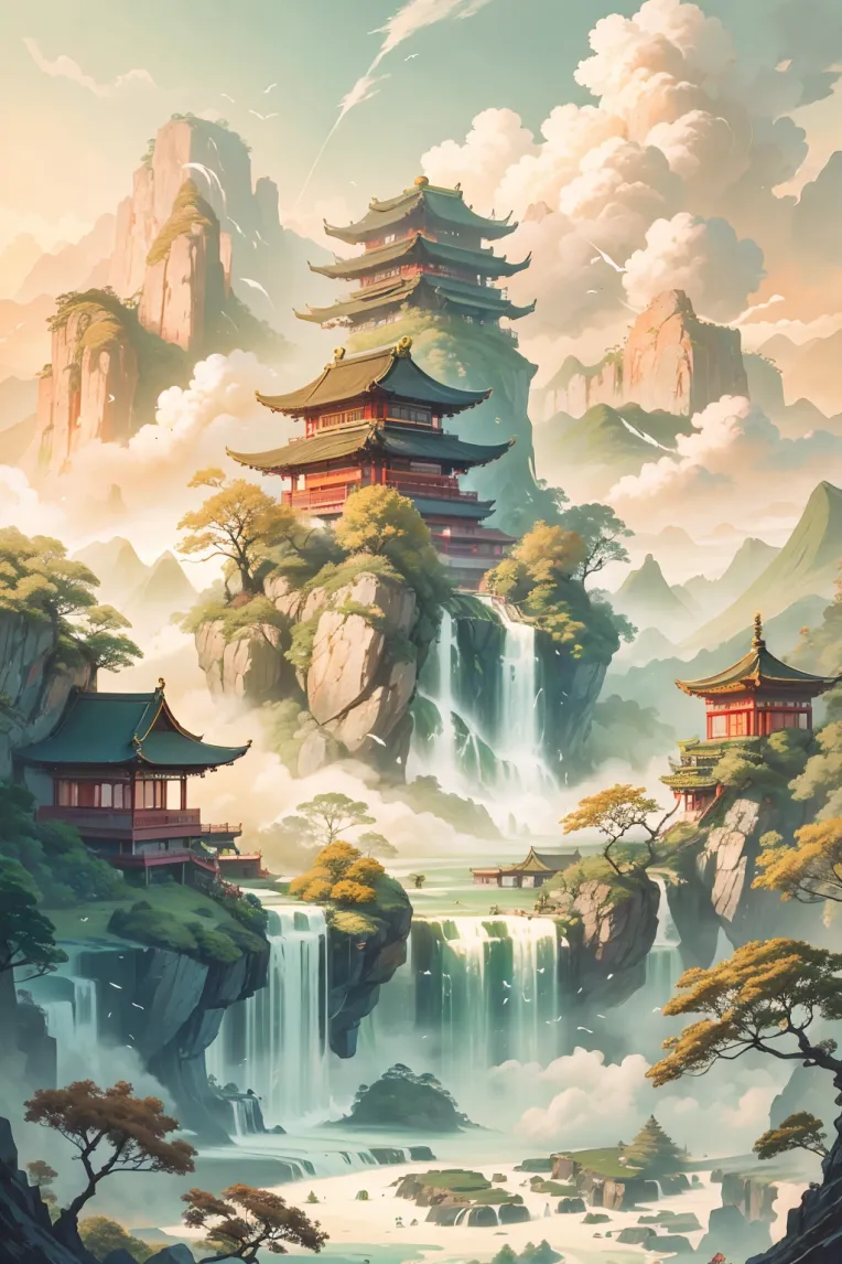 国风云雾山水-LoRA-白遇青-LiblibAI