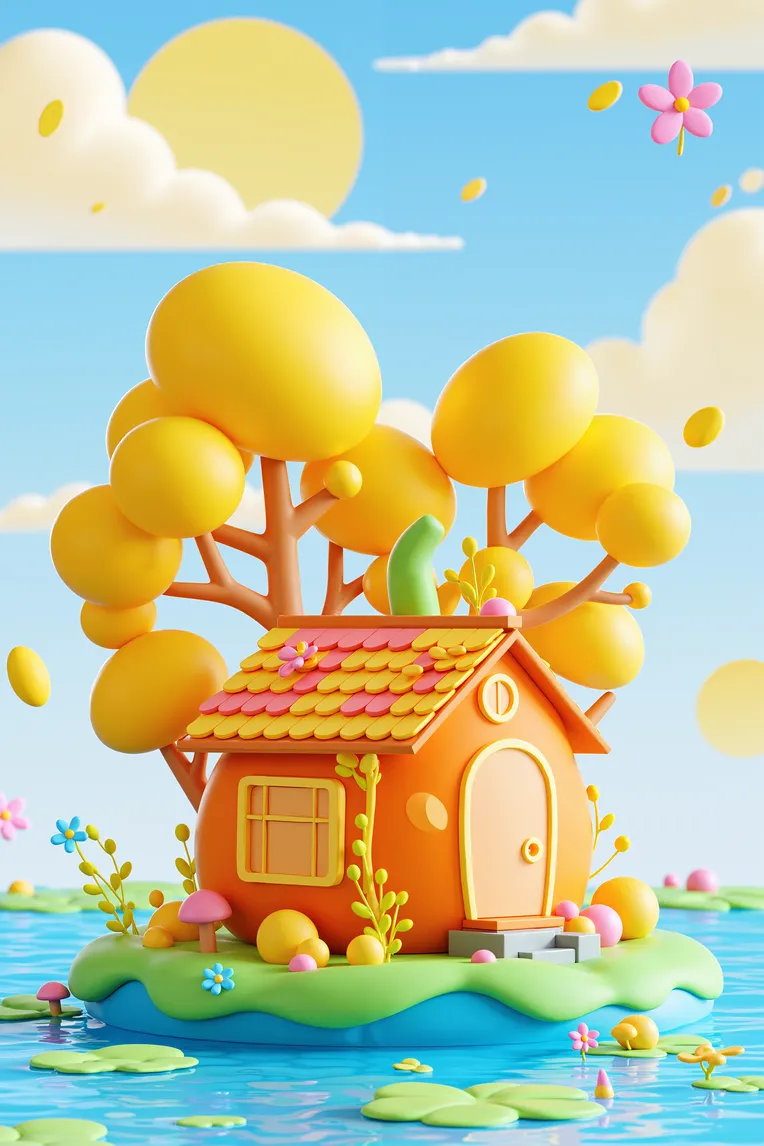 Cartoon style,Mockups,Building,LoRA,FLUX.1