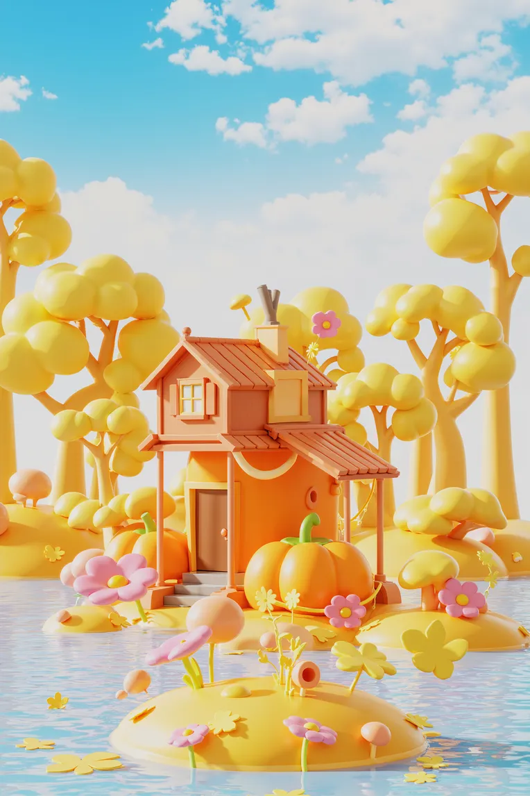 Cartoon style,Mockups,Building,LoRA,FLUX.1