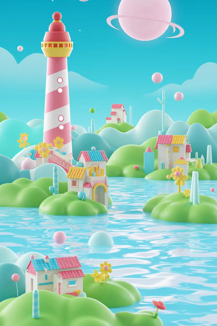 Cartoon style,Mockups,Building,LoRA,FLUX.1