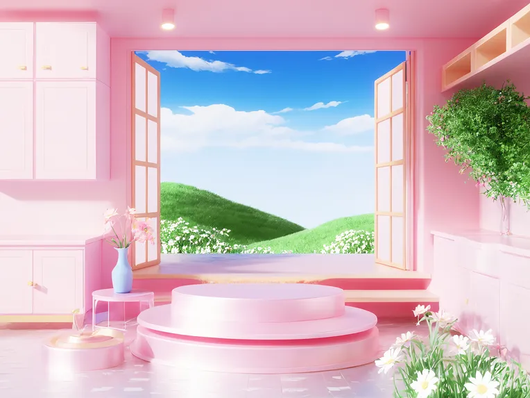 Cartoon style,Mockups,Building,LoRA,SDXL