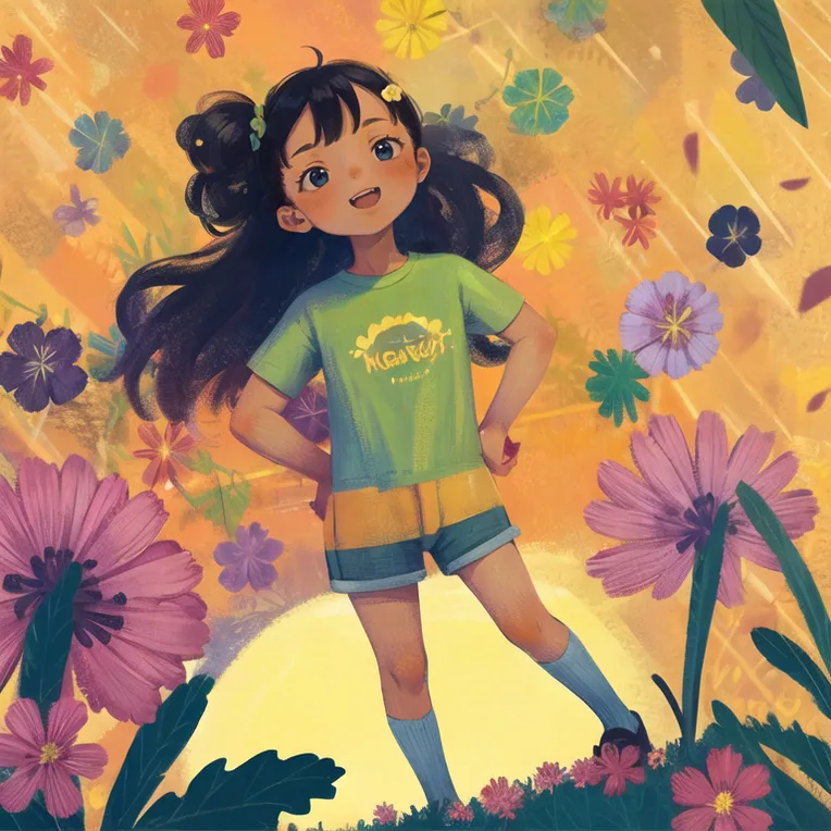 Hand-Drawn,Kids' Illustration,Girl,LoRA,SD 1.5