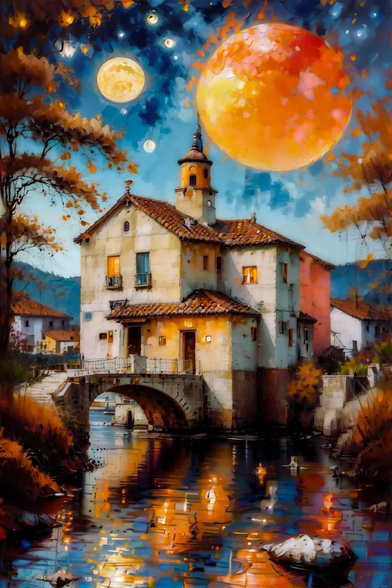 Traditional Painting Media,Style Boost,Landscape,LoRA,SD 1.5