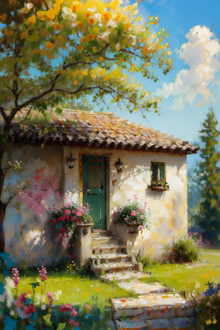 Traditional Painting Media,Style Boost,Landscape,LoRA,SD 1.5