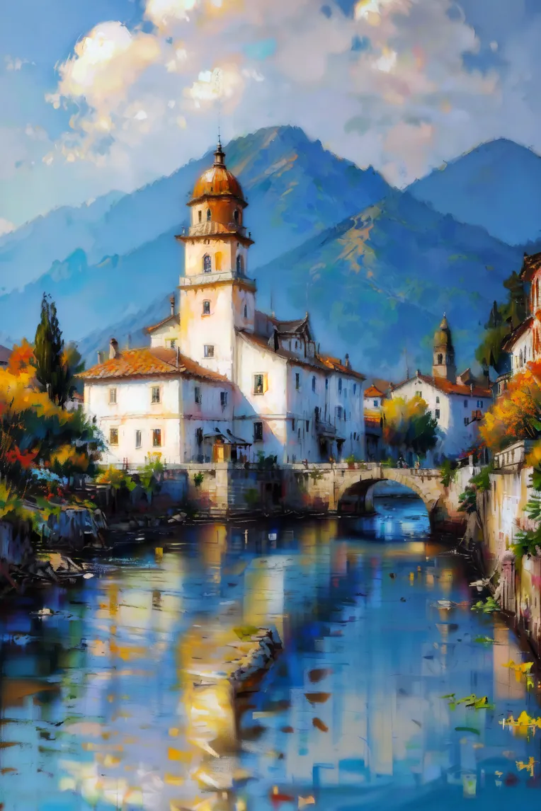 Traditional Painting Media,Style Boost,Landscape,LoRA,SD 1.5