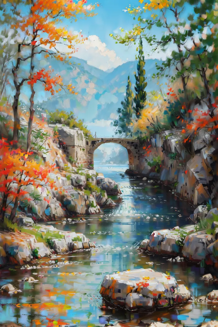 Traditional Painting Media,Style Boost,Landscape,LoRA,SD 1.5