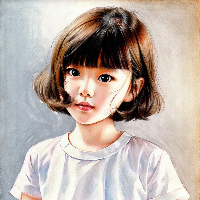 Hand-Drawn,Traditional Painting Media,Girl,LoRA,SD 1.5