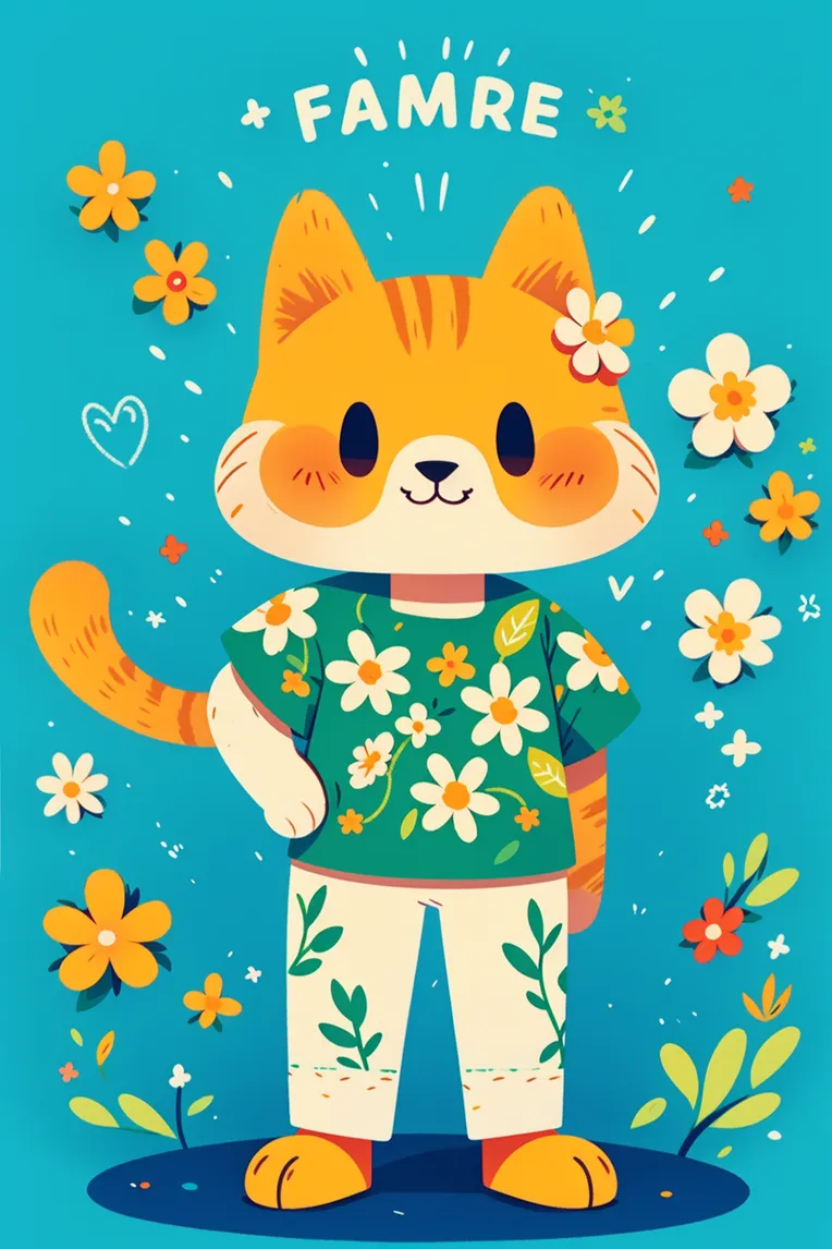 Flat,Flat Illustration,Girl,LoRA,SD 1.5